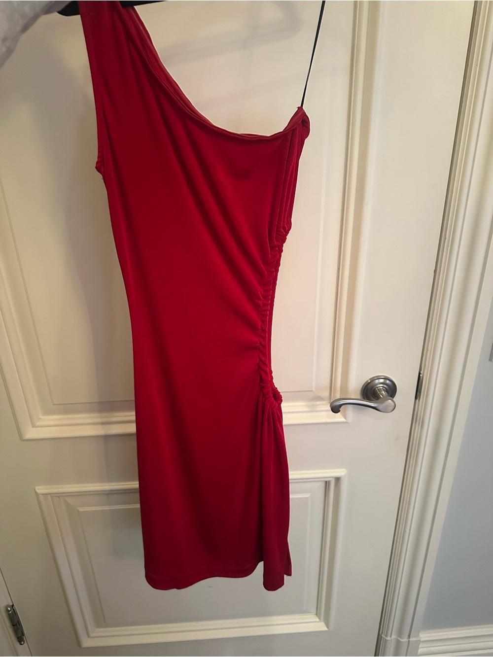 Red One-Shoulder Mini Dress